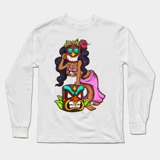 Tiki Woman Long Sleeve T-Shirt